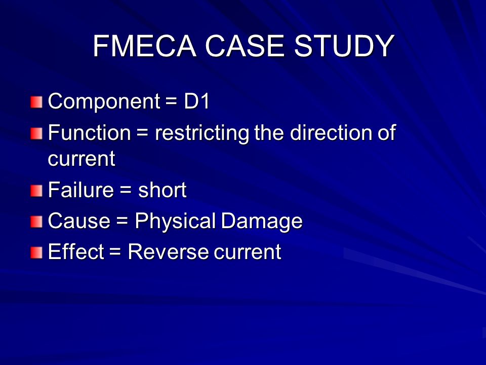 case study on fmeca case study on fmeca